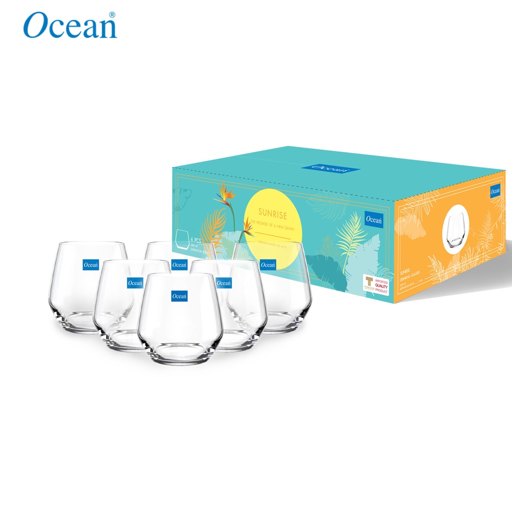 [Cam Kết Đổi Trả Nếu Vỡ] Bộ 6 Ly rượu Ocean Lexington Rock 345ml