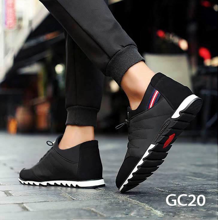 Giày Thể Thao Cá Tính Tăng Chiều Cao [GC20- Đen, GC21- Màu Đỏ Mận]