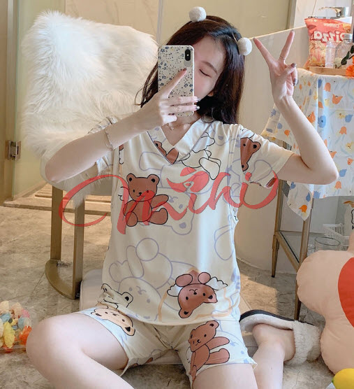 Bộ đồ bầu và sau sinh cho con bú ti ẢNH THẬT - Đồ bộ bầu lửng - Quần áo ngủ bà bầu mặc nhà thời trang mùa hè chất đẹp