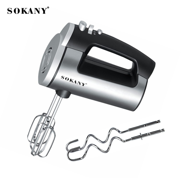 Giá bán Máy đánh trứng, Máy Đánh Trứng Cầm Tay 05 Tốc Độ 800W Loại Cao Cấp 2020-SOKANY Thiết kế kết cấu đũa khuấy tulip và soắn phù hợp sử dụng nhiều mục đích.- BẢO HÀNH 12 THÁNG