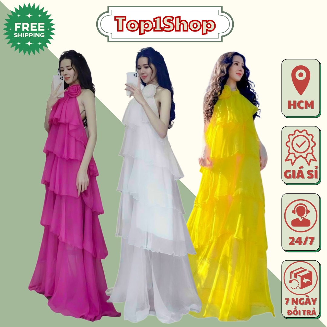 ĐẦM MAXI 5 TẦNG NHIỀU KIỂU HOT ĐI BIỂN