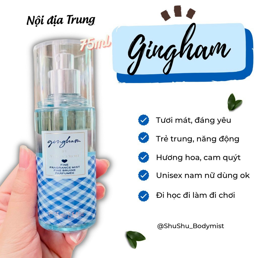 Xịt thơm body mist chai 75ml mới siu thơm - Vinecya’s