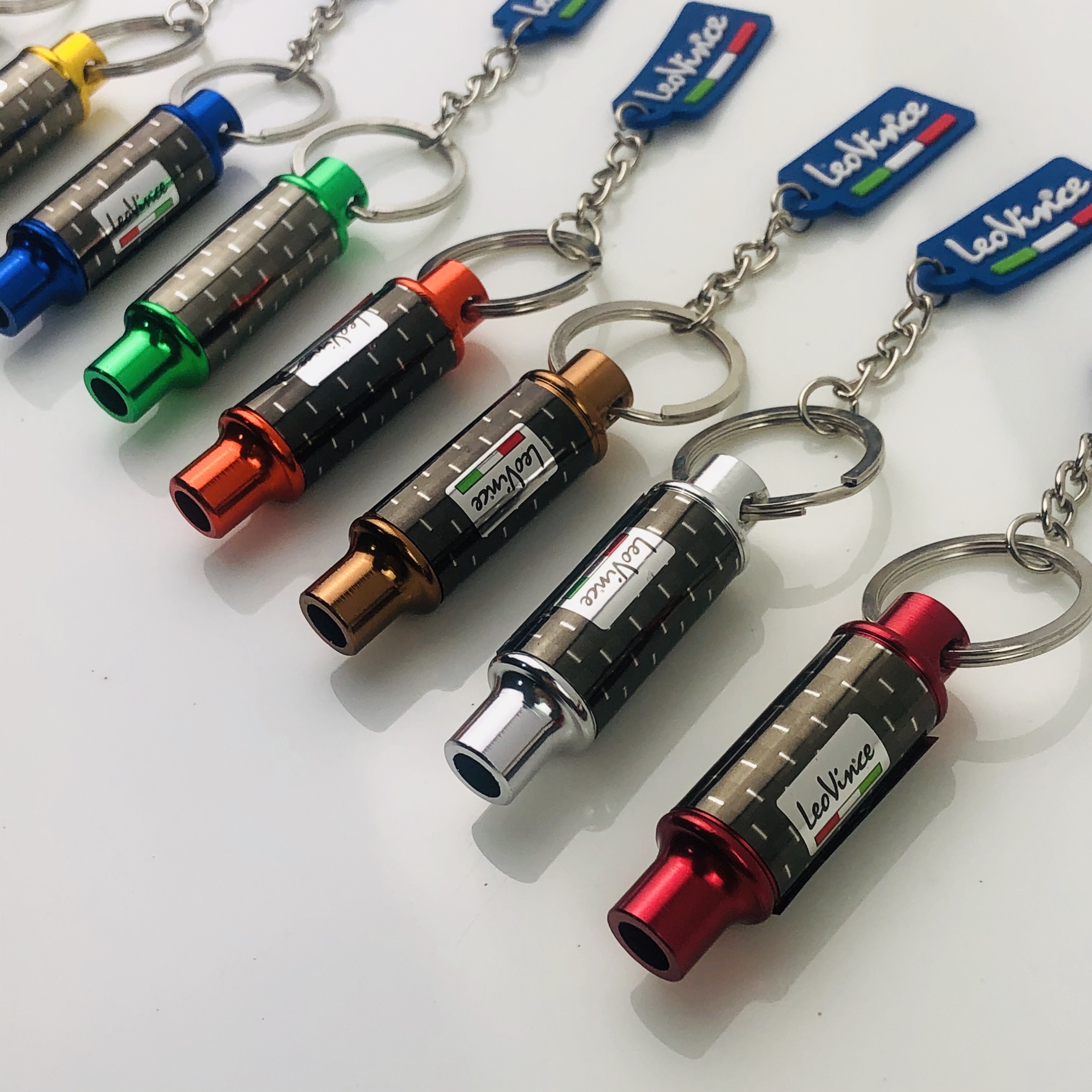 Leovince luxury aluminum alloy monolithic exhaust pipe keychain key chain lovely keychain creative keyring-1 PCs price