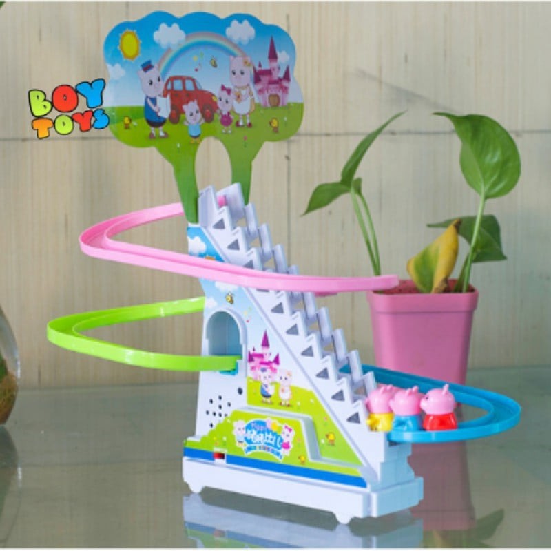 Cầu trượt heo peppa leo thang đồ chơi cho bé