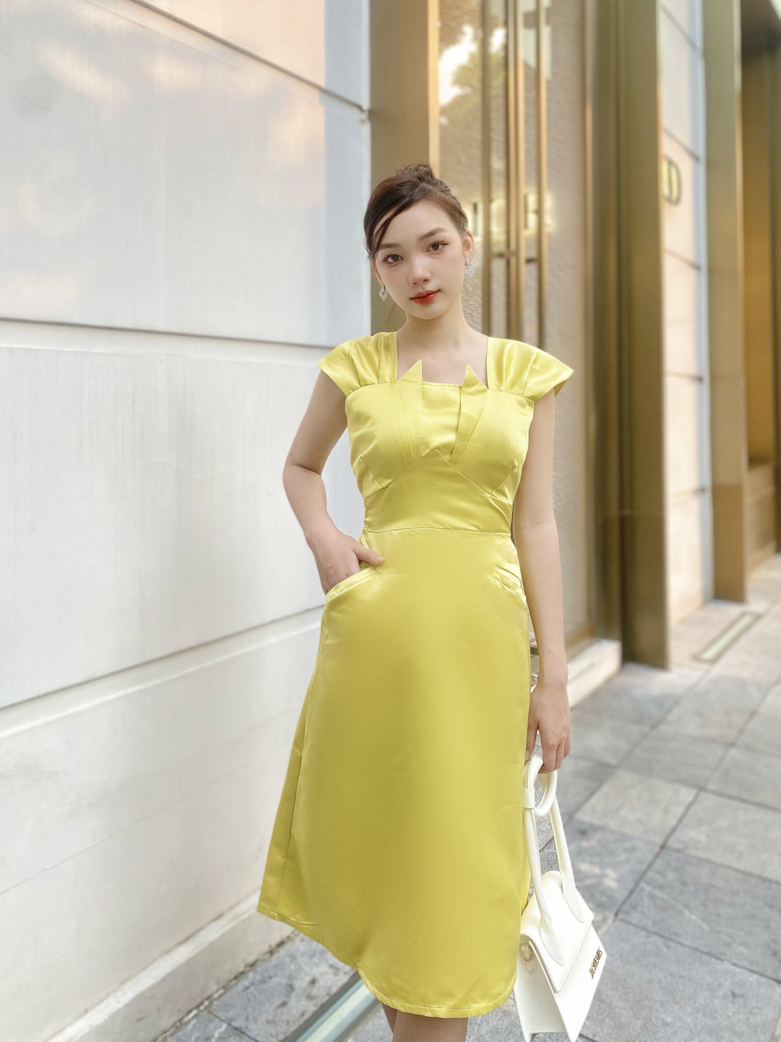 Đầm dự tiệc k192 punmax chất tafta phi sang trọng thanh lịch dáng xòe a full 5 size phù hợp đi tiệc dạo phố hẹn hò cuối tuần