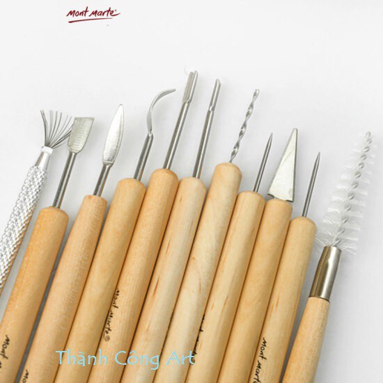 [ Tc Art ] Bộ Dụng Cụ Điêu Khắc Đất Sét Mont Marte - Clay Tool Set 11Pc Mmsp0002