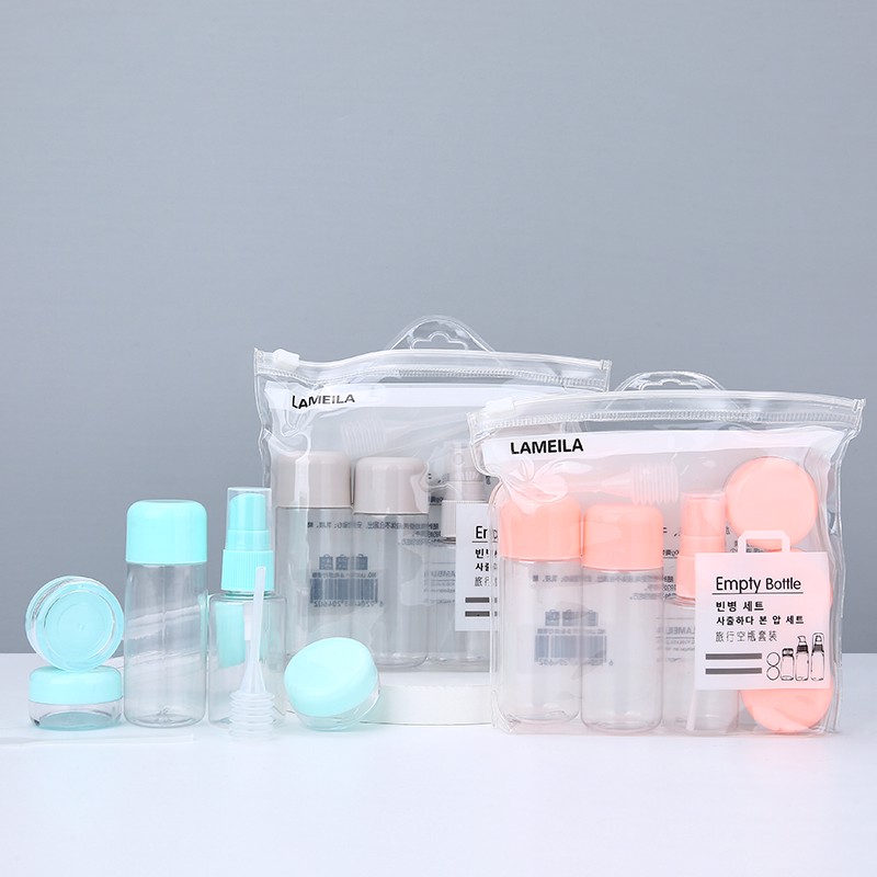[NHẬP KHẨU][Set 8 Món] Bộ Dụng Cụ Chiết Mỹ Phẩm Lameila Empty Bottle Set LA1077 (Màu Ngẫu Nhiên)