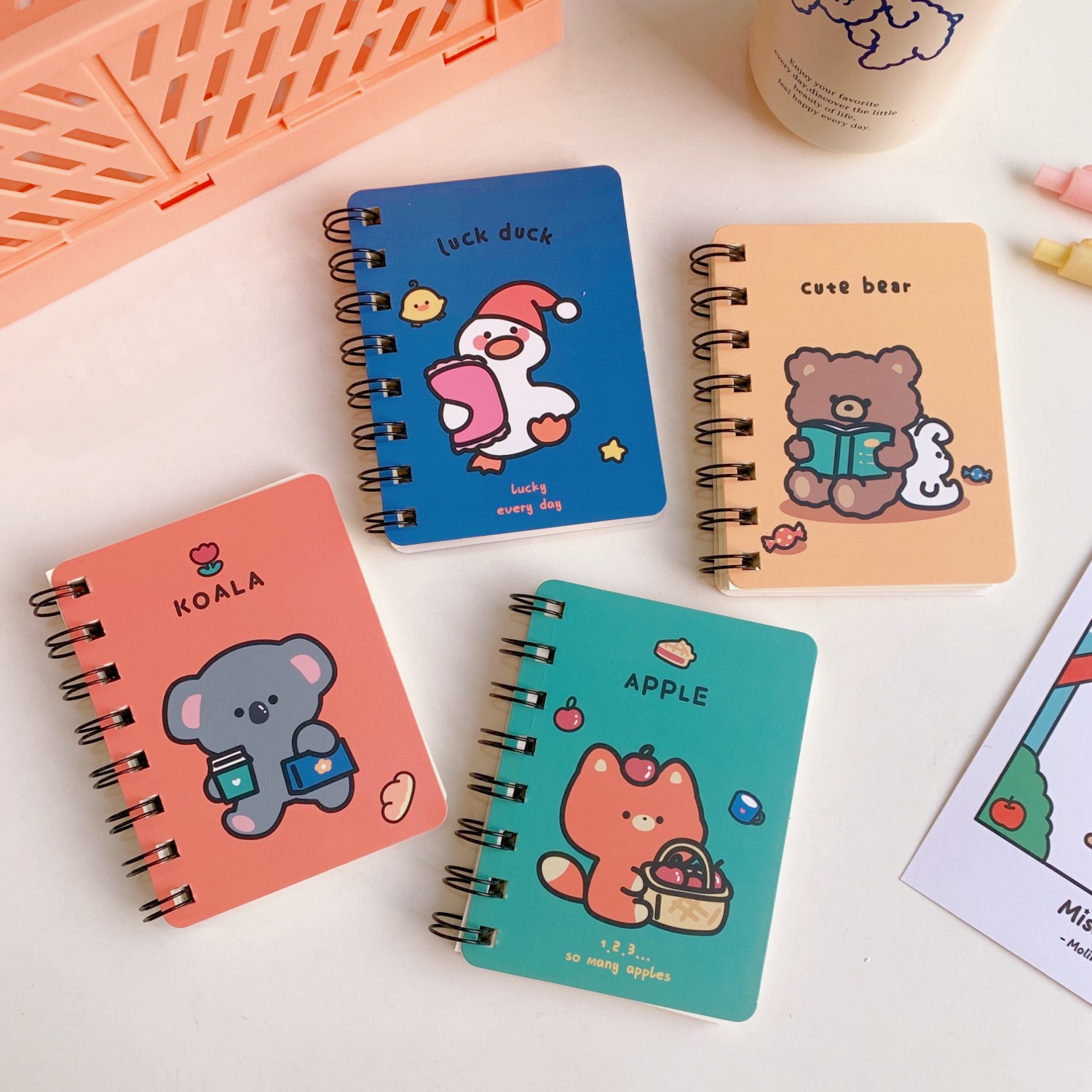 Sổ tay mini lò xo kép giấy trơn