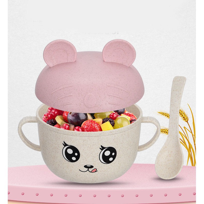 Bộ Bát Ăn Dặm Lúa Mạch Mickey, Bát Ăn Dặm Dễ Thương Cho Bé