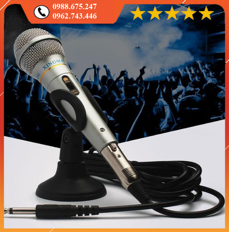 Mic hát karaoke xingma ak-319 thế hệ mới cho âm thanh sống động, sử dụng cho loa kéo, ampli, tivi - top sản phẩm micro karaoke khong day, micro karaoke có dây