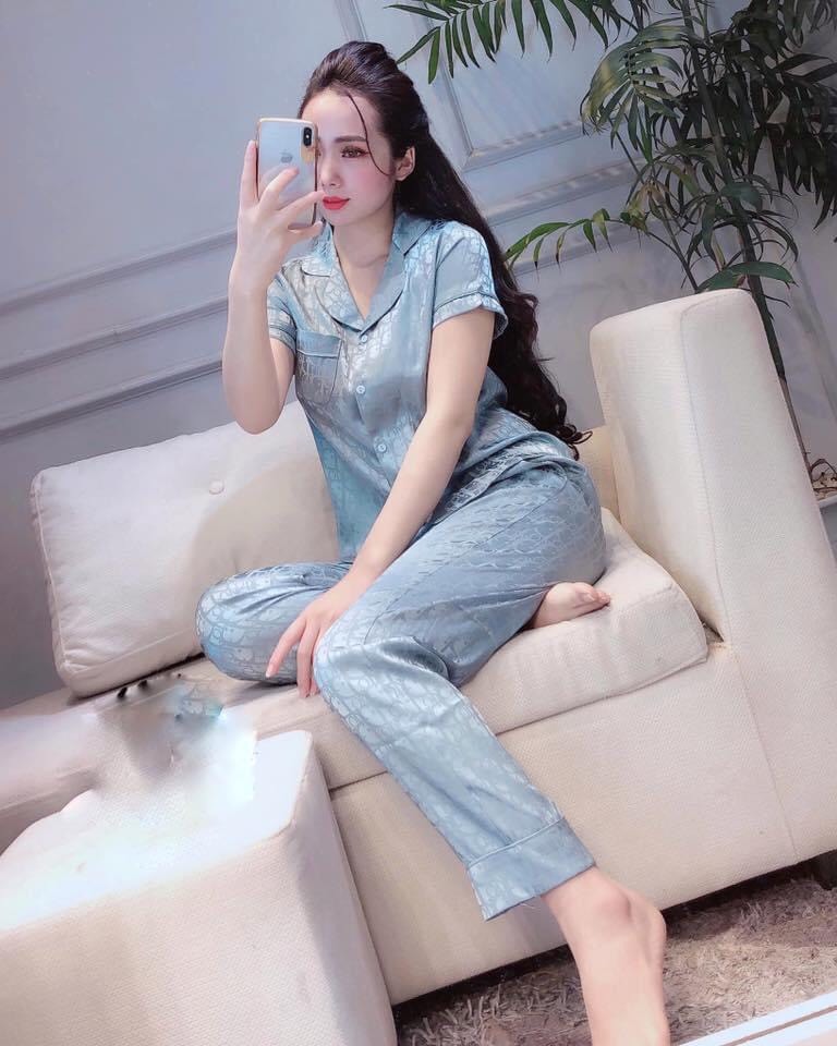 BỘ LỤA SATIN ÁO CỘC QUẦN DÀI, BỘ ĐỒ SAU SINH