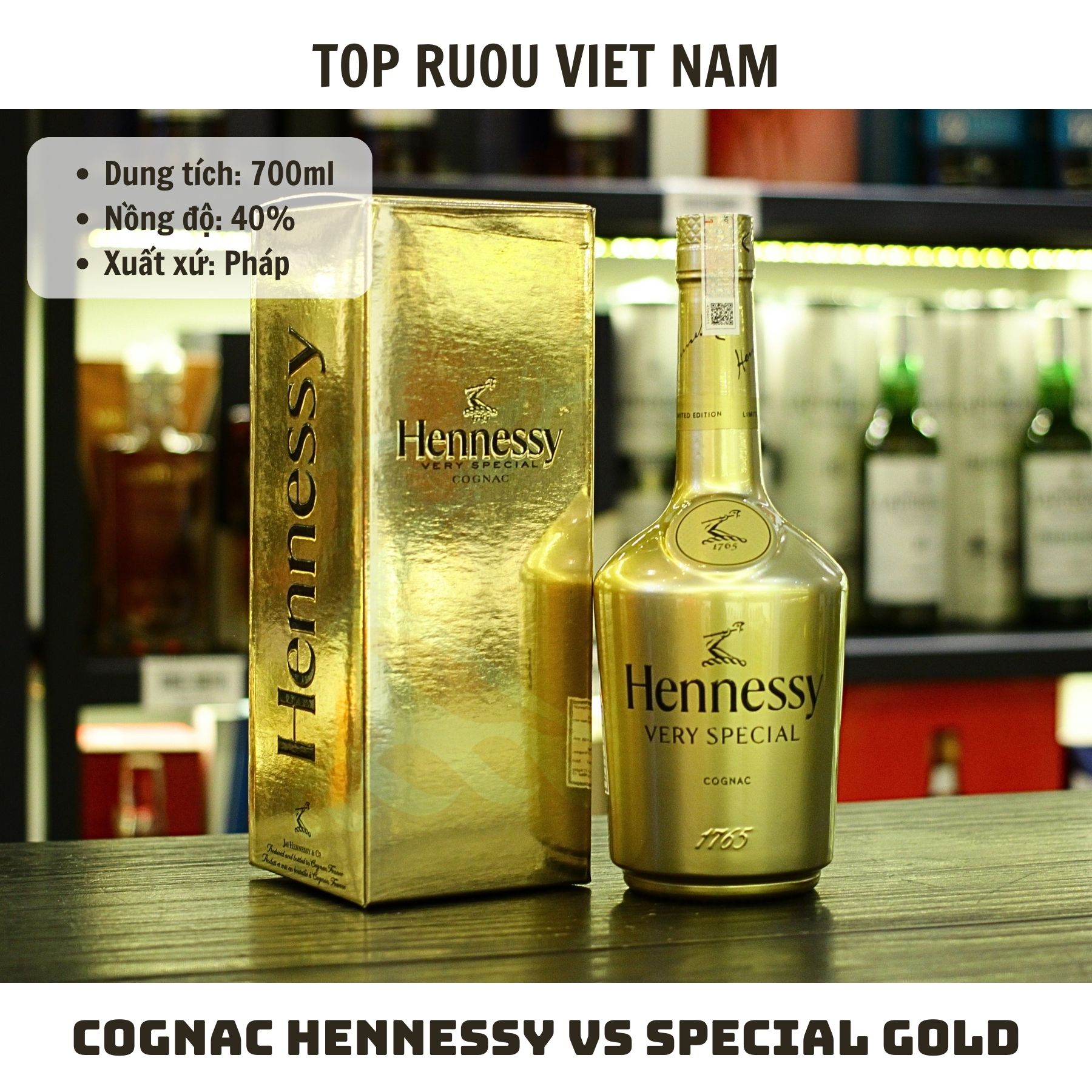 [Top Rượu VN] Rượu Cognac Hennessy Very Special - Hennessy Gold 700ml [Chính Hãng]
