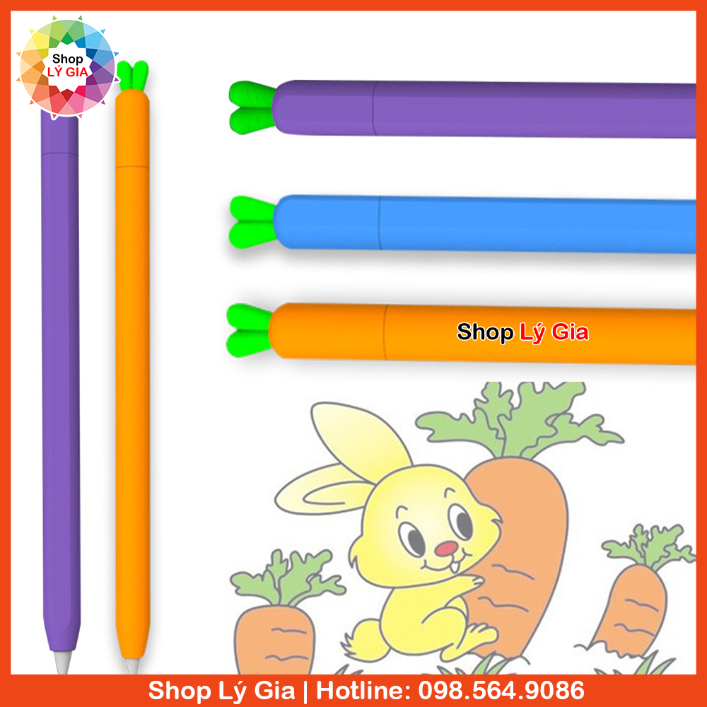 Ốp case Cà Rốt cho bút Apple Pencil 1/2