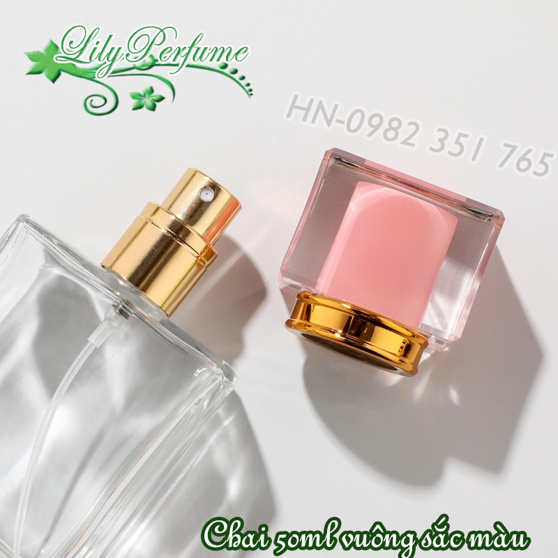 Lọ chiết nước hoa 50ml sắc màu (Ống chiết nước hoa/ Vỏ chiết nước hoa/ Chai chiết nước hoa)
