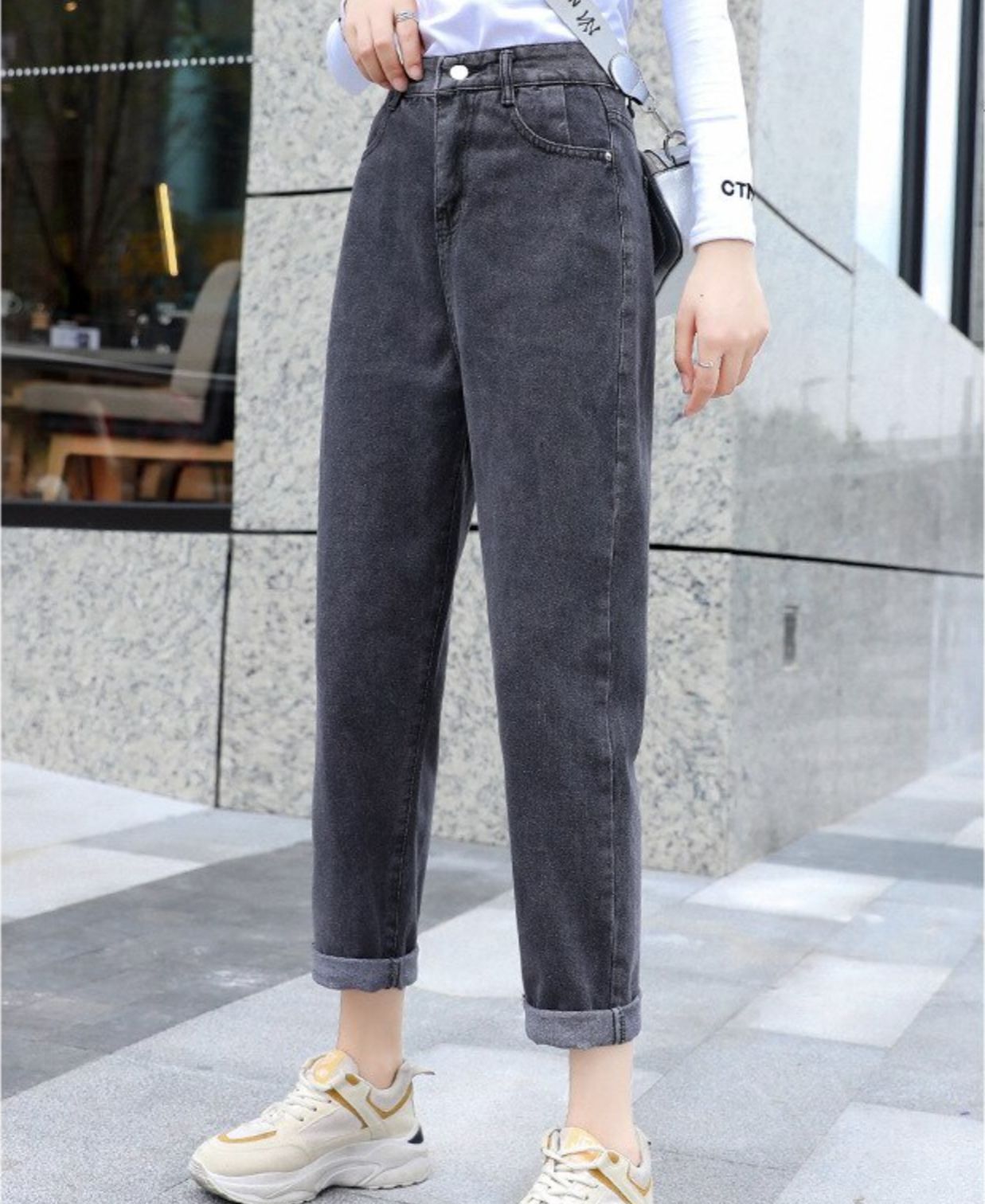Quần jean baggy nữ lưng cao xanh đậm biển nhạt hot hè 2023 cao cấp quần baggy nữ cạp chéo lưng chun sau quần baggy nữ cạp lưng chun sau khoá sườn - dubai fashion