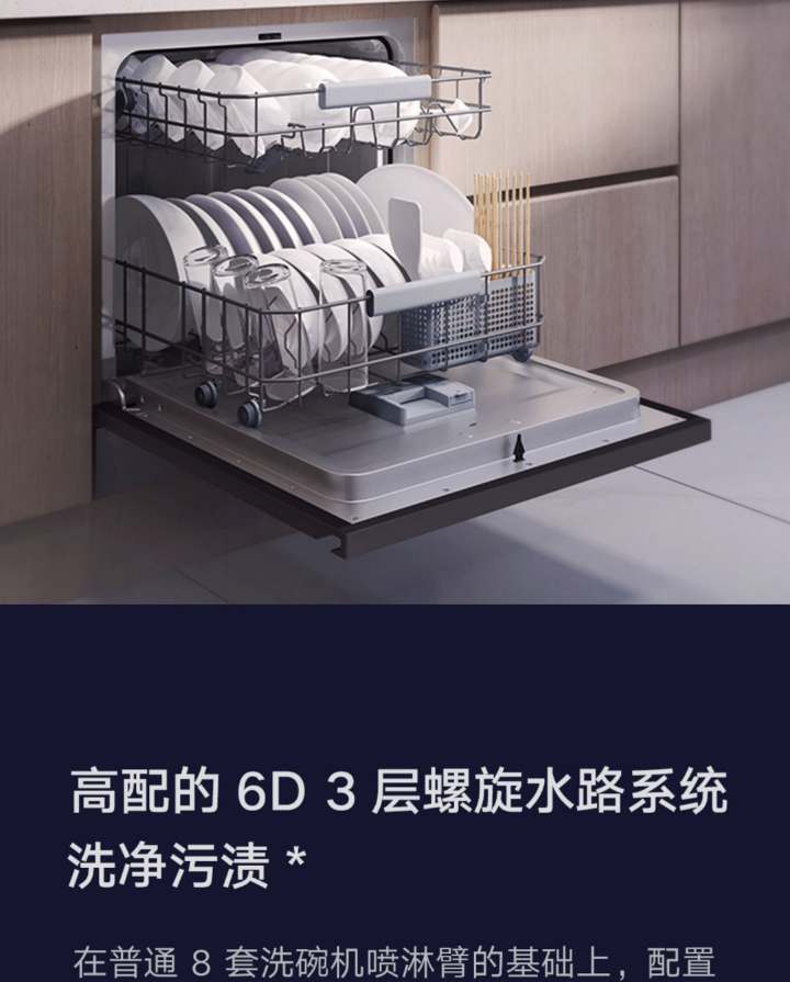 8 Bộ Máy rửa bát, chén thông minh kết nối Mihome Xiaomi Mijia internet Dishwasher