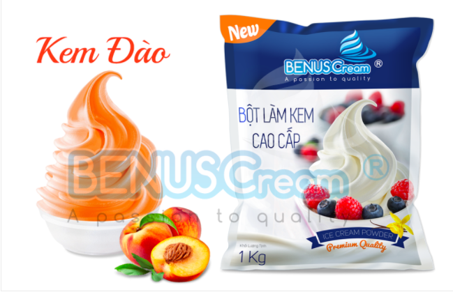 Bột làm kem tươi - kem đào