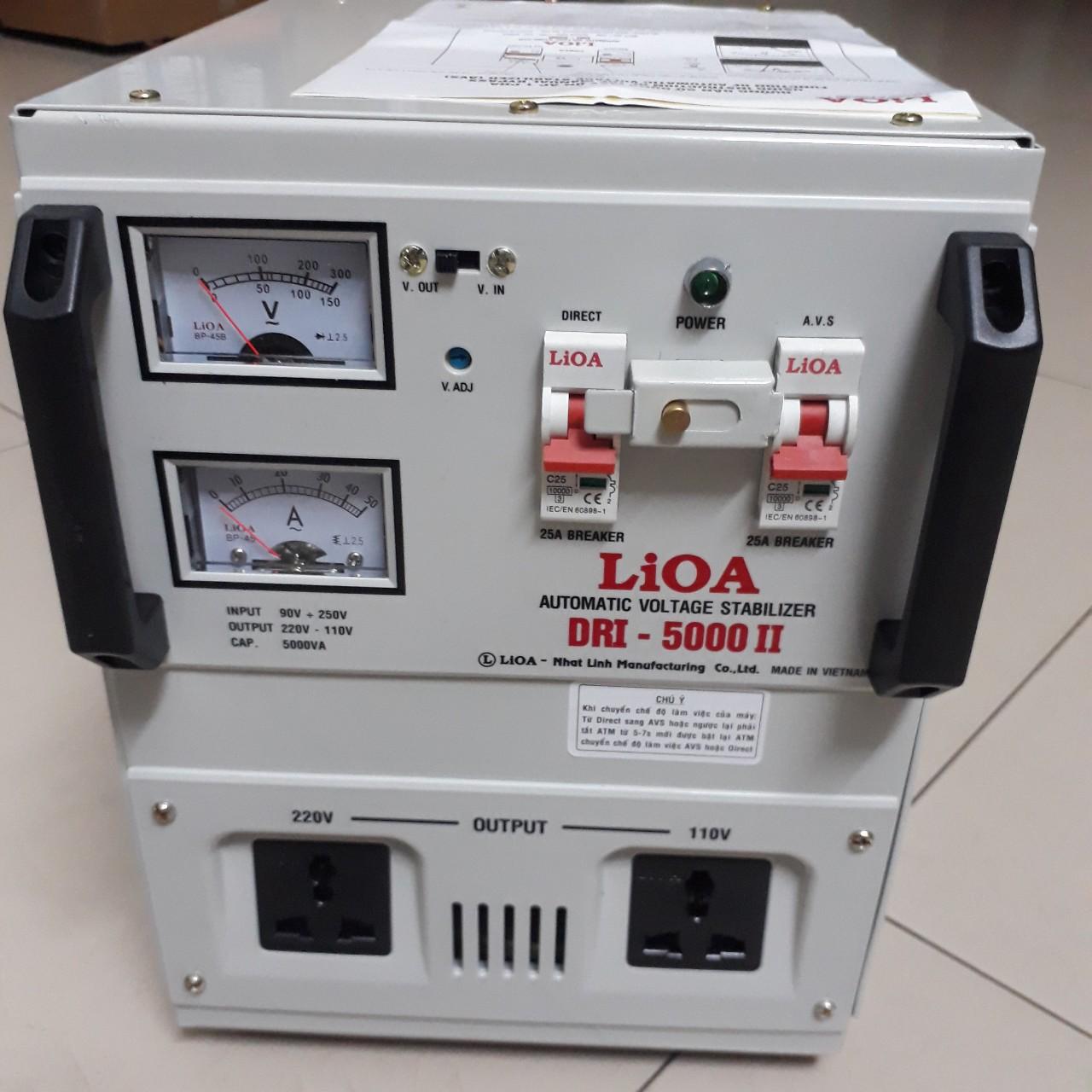 Ổn Áp Lioa 5KVA 1 Pha Dải 90-250V, Thế Hệ II 100% Dây Đồng