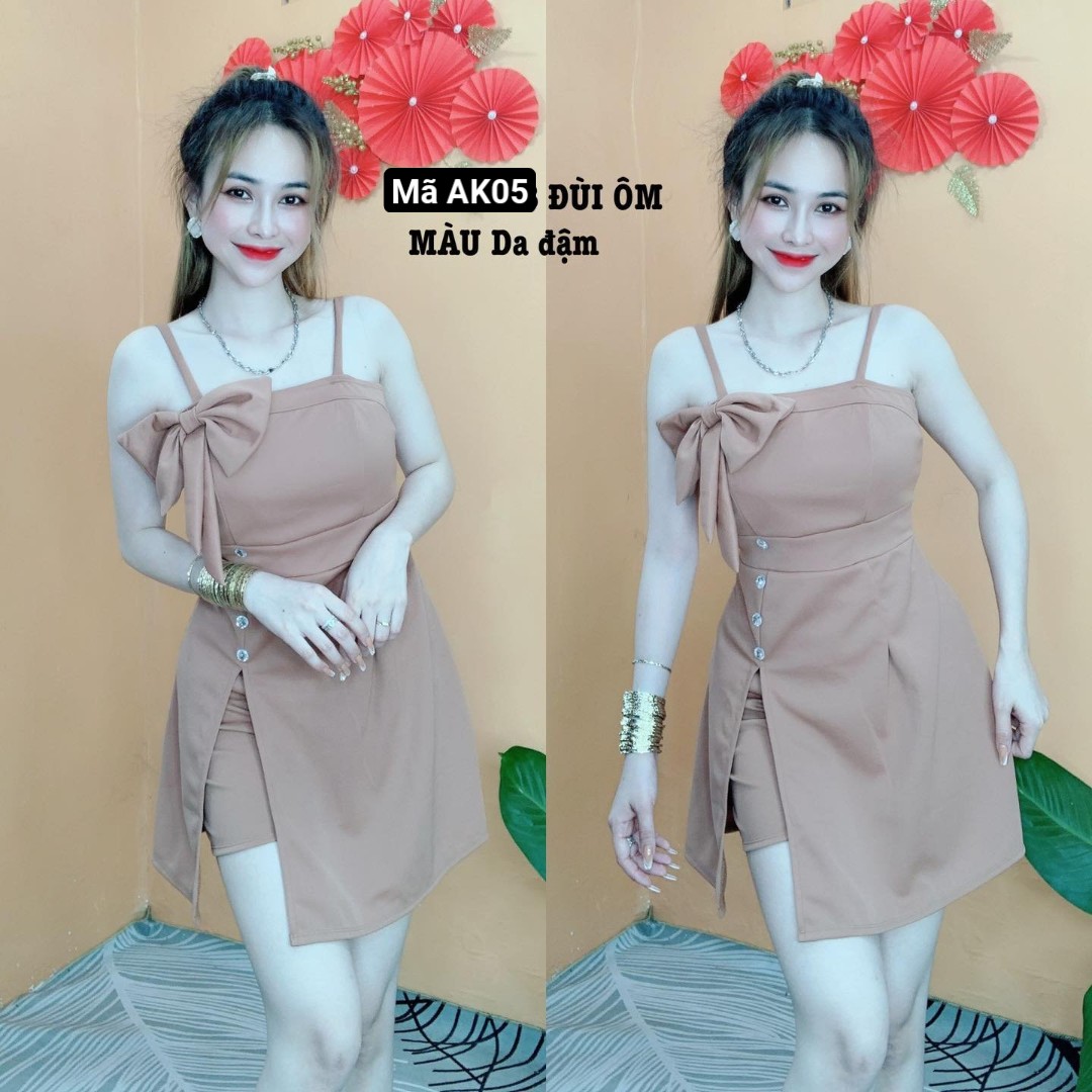SÉT ĐẦM HAI DÂY SIÊU DỄ THƯƠNG KÈM QUẦN.AK05