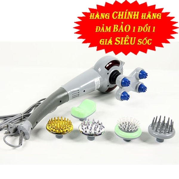 Máy mát-xa cầm tay 7 đầu Magic King Massage (Xám)