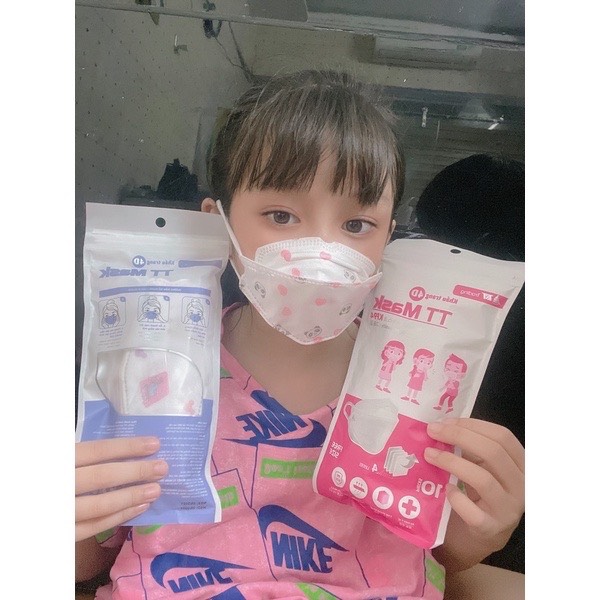 Túi 10 chiếc khẩu trang 4D mask KF94 trẻ em (6 tháng tuổi - 2 tuổi)