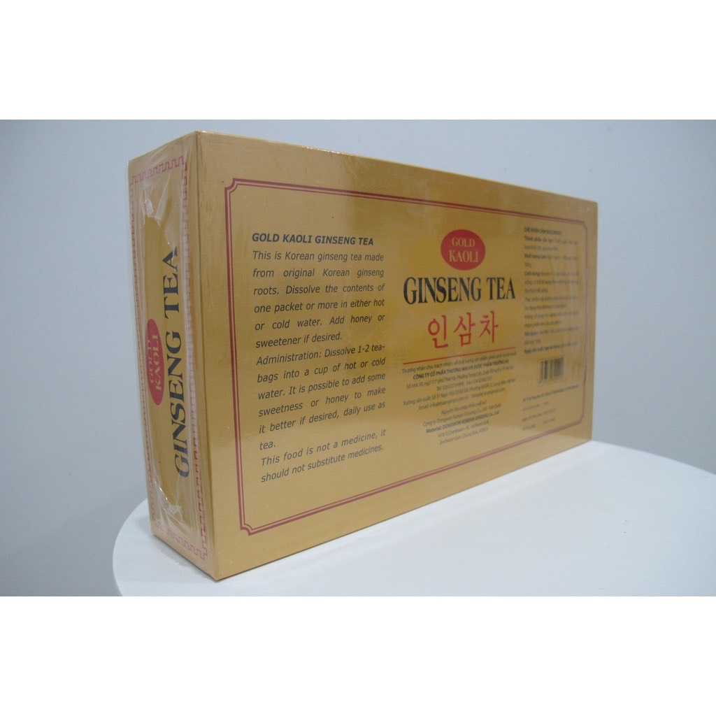 Trà nhân sâm Hàn Quốc Ginseng tea Gold Kaoli (Hộp 100 gói)