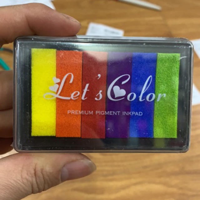 Mực dấu 6 màu let’s color, mực in con dấu