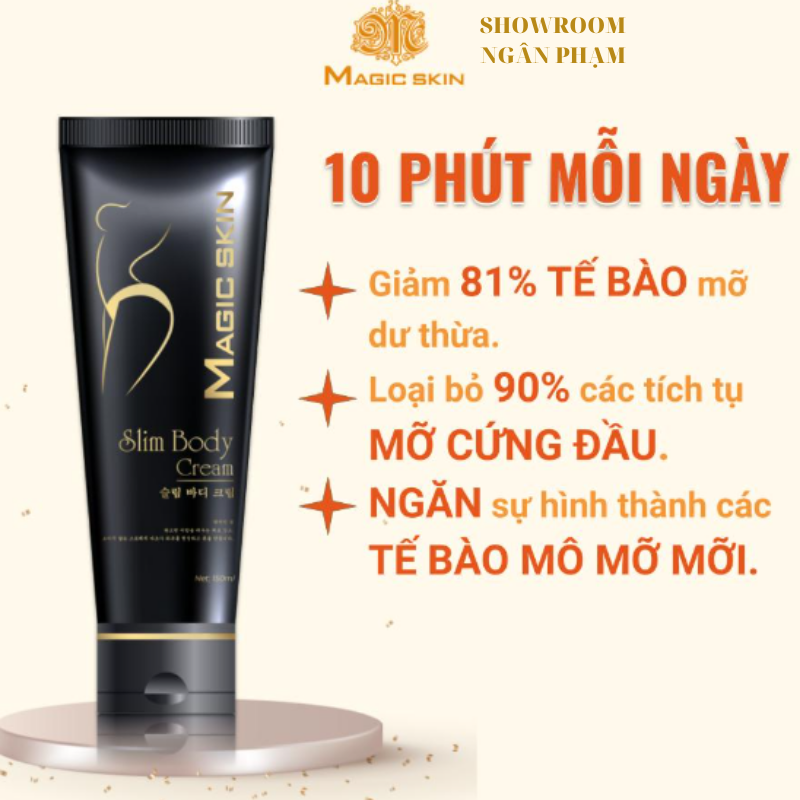 Kem tan mỡ Slim Body Cream,tan mỡ bụng gừng quế - Magic Skin