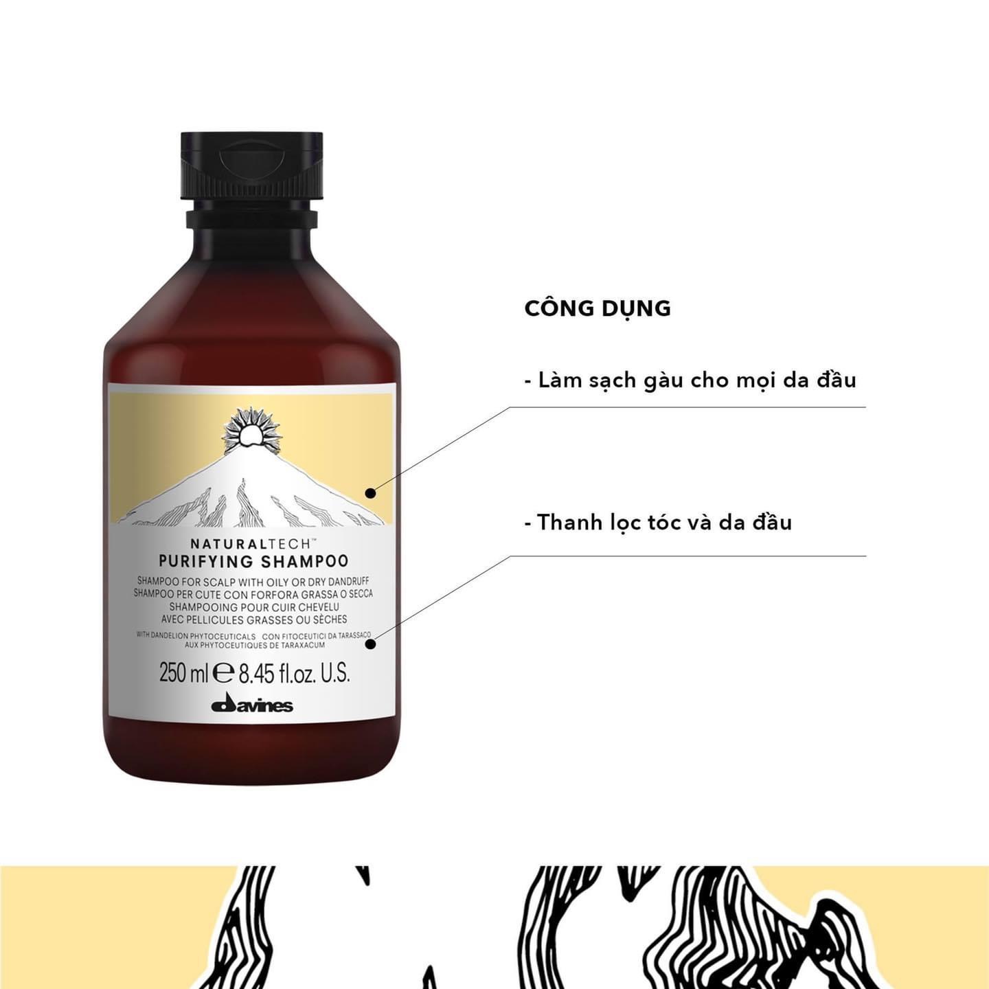 Dầu gội chống gàu Davines Purifying 250ML
