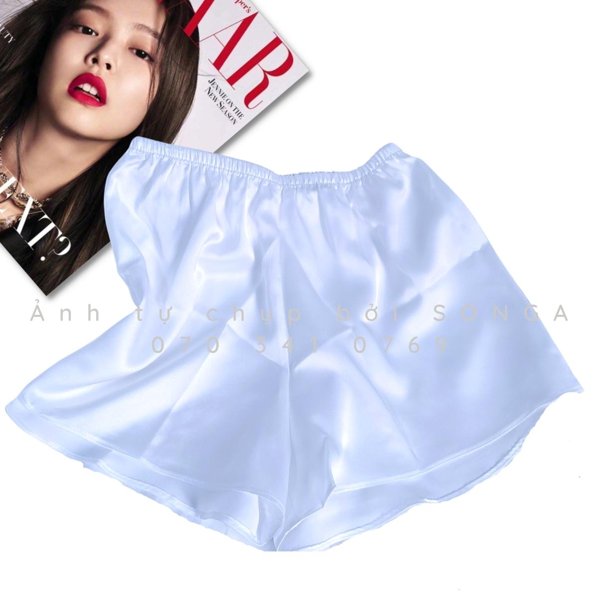 Quần đùi nữ mặc nhà cao cấp Quần ngủ lụa ngắn