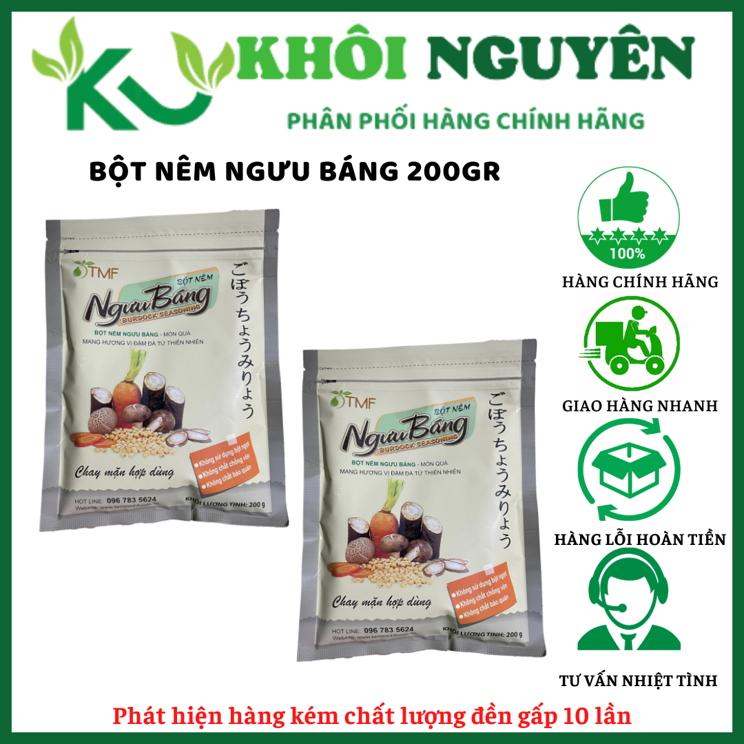 Bột nêm chay ngưu báng gói 200g [Cty TMF]