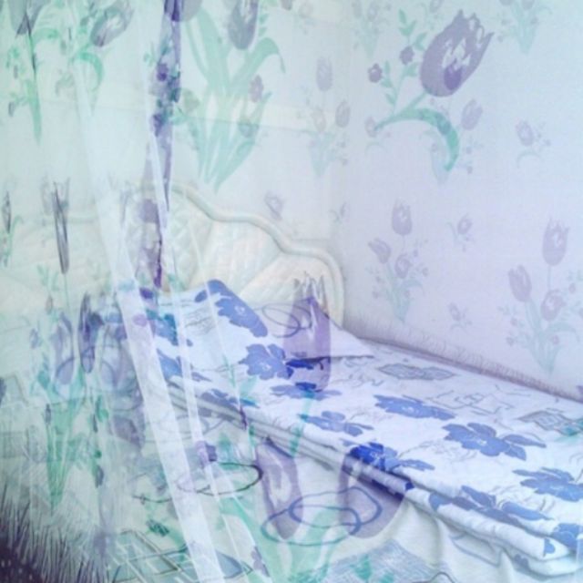 Màn Ngủ Tuyn In Hình Hoa Tuylip 1m6x2m