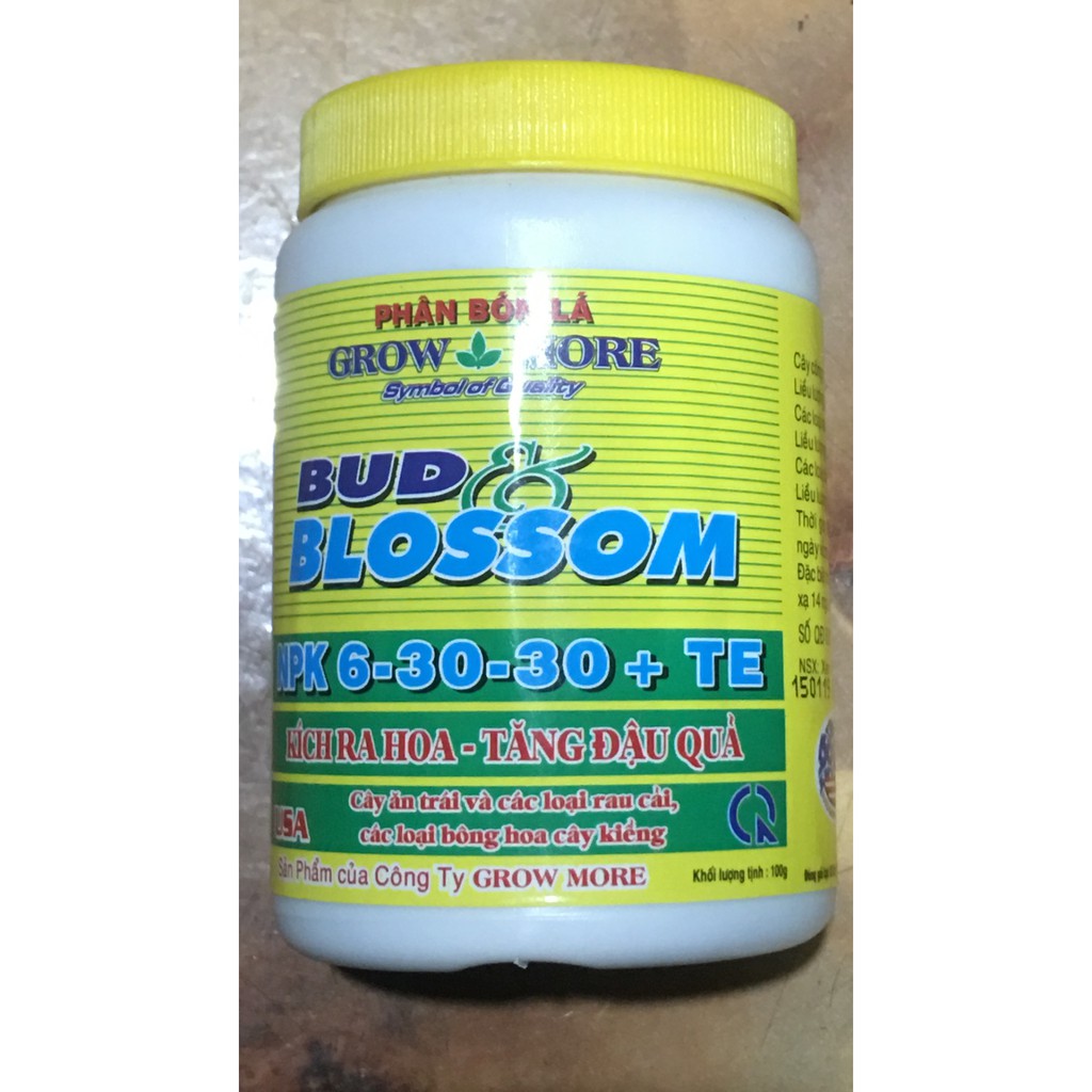 Phân bón lá NPK 6 - 30 - 30+te của Growmore loại 100g, cam kết sản phẩm đúng mô tả, chất lượng đảm bảo