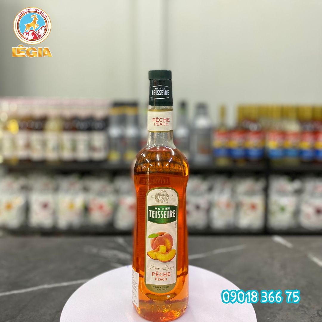 Siro teisseire đào 700ml - teisseire peach syrup 700ml