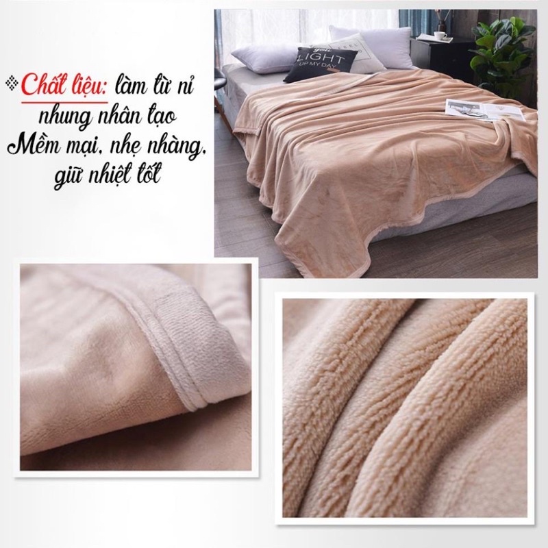 Chăn tuyết nhung lông giữ ấm mùa đông mềm mịn xuất nhật siêu ấm muji _