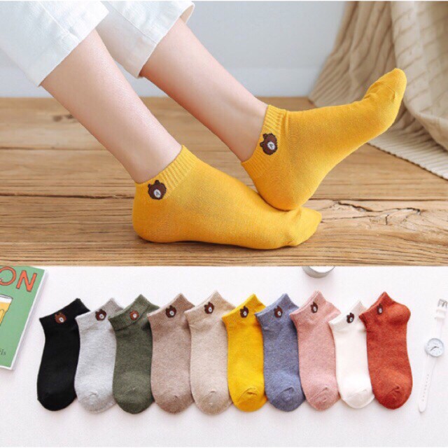 Combo 10 Đôi Tất Hình Gấu Xinh Xắn