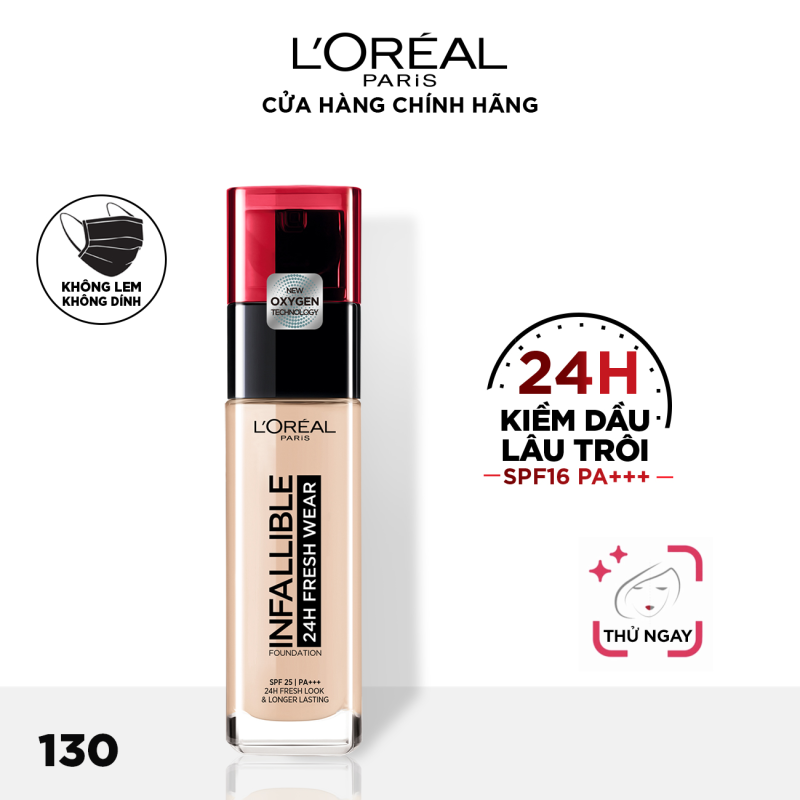 Kem nền 24h mịn nhẹ lâu trôi LOreal Paris Infallible 24h Fresh Wear Liquid Foundation30ml