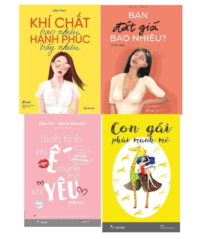 Mua Combo 4 sách: Khí chất bao nhiêu hạnh phúc bấy nhiêu, Bạn đắt giá bao nhiêu, Bình tĩnh khi ế mạnh mẽ khi yêu, Con gái phải mạnh mẽ