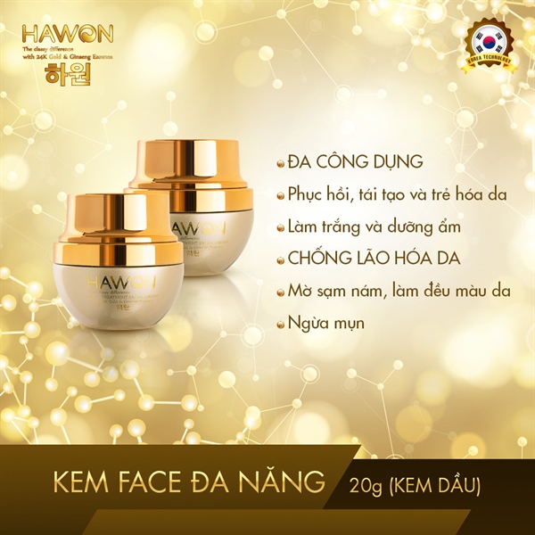Kem FACE Đa Năng Tinh Chất Vàng – Nhân Sâm ( Kem Dầu)