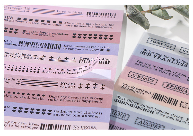[HCM]Set 6 tờ sticker quote retro (Hàng có sẵn)
