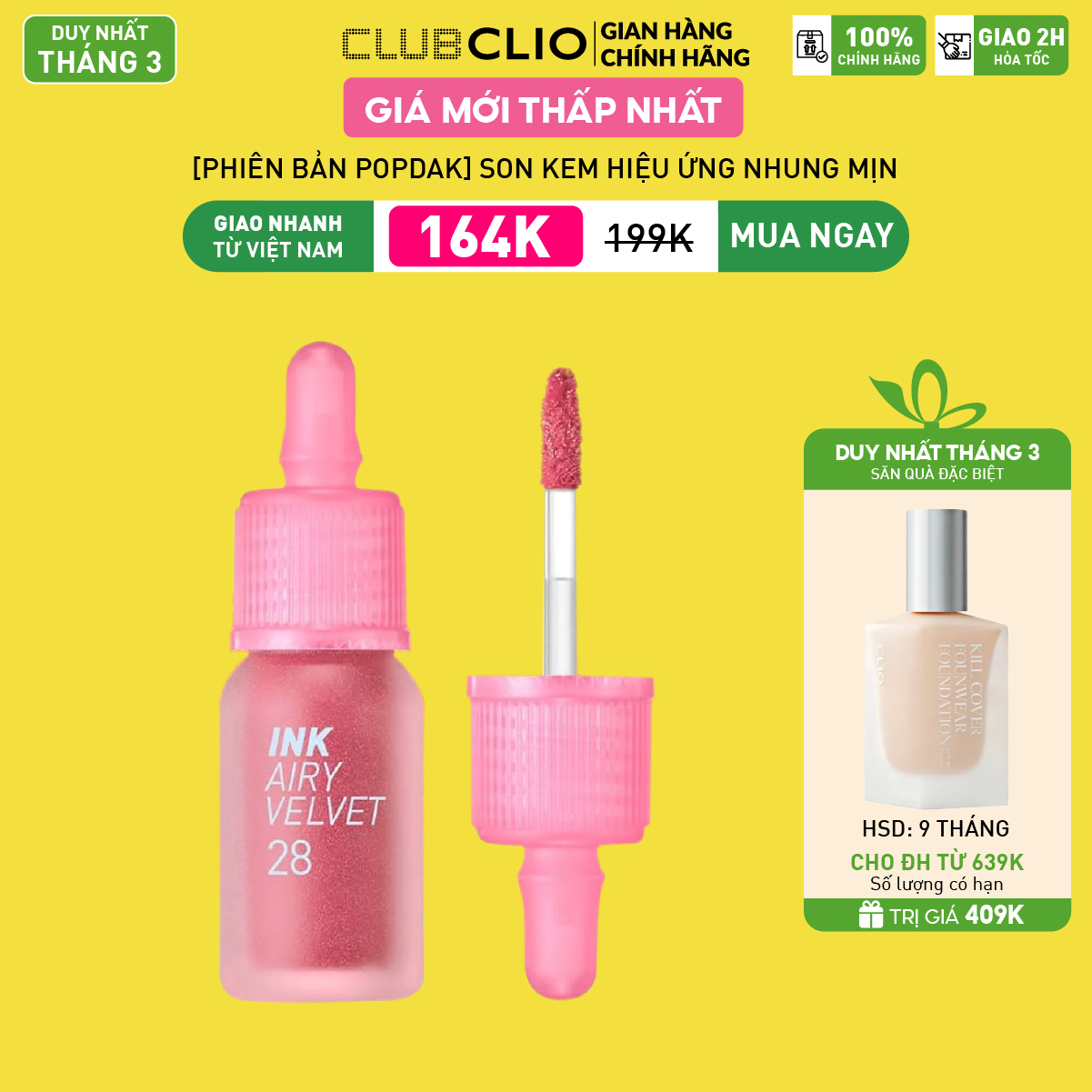 [Săn Deal]Son Kem Lì Peripera Ink Airy Velvet 4g