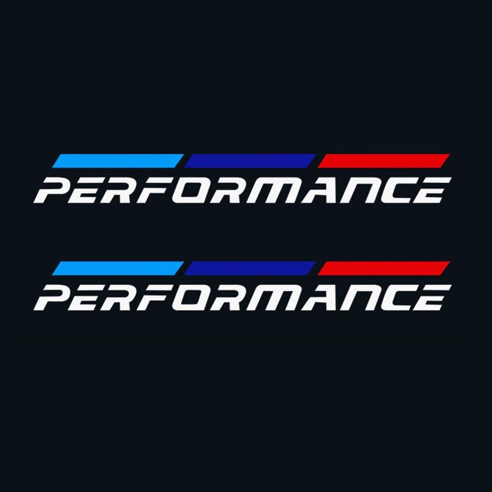 [HCM]Bộ 2 Tem dán cửa xe ô tô Performance 02 (trắng)