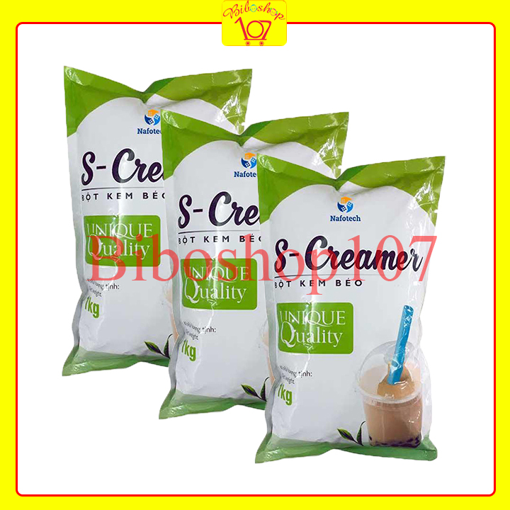 Combo 3 gói Bột kem béo S Creamer 1kg pha trà sữa, làm bánh, kẹo nougat 1kg
