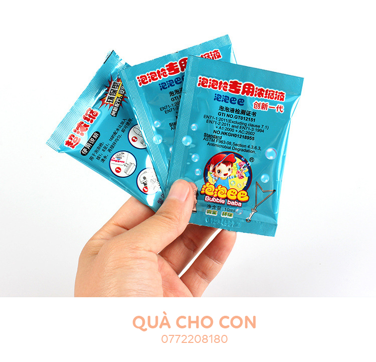 Combo 10 Gói Pha Nước Thổi Bong Bóng - Bookidvn