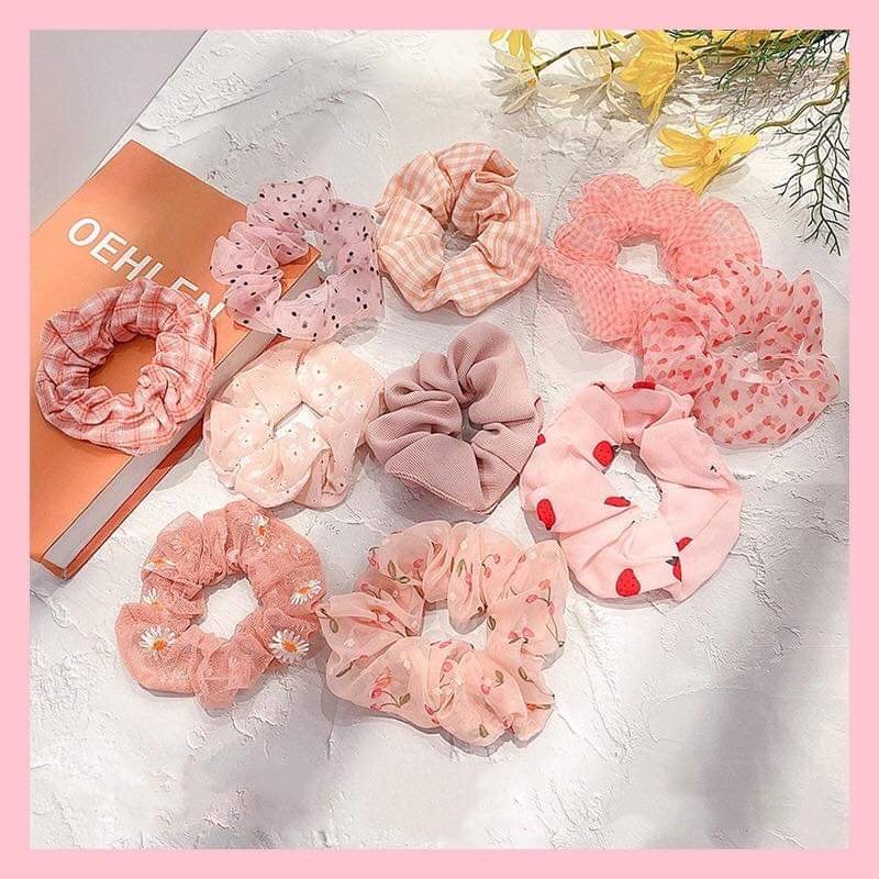 Cột tóc Scrunchies dễ thương nhiều mẫu 😍