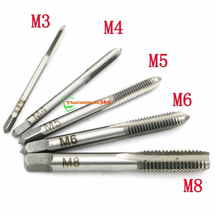 Bộ 5 mũi taro thẳng tạo ren m3-m8