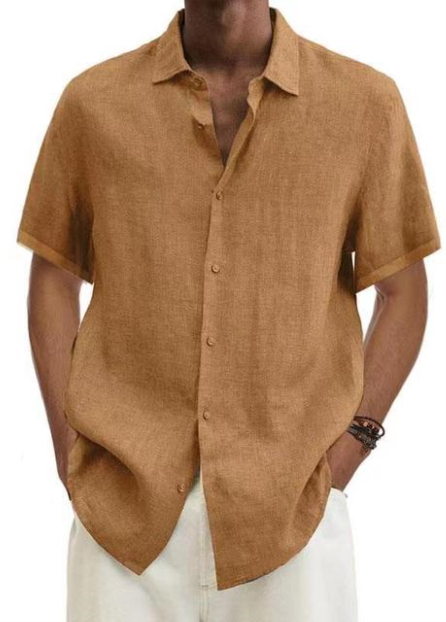 Áo sơ mi nam sơ mi linen nam ngắn tay sơ mi linen nam cổ nút - áo sơ mi linen cotton - aliexpress