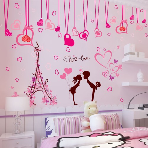 [Hcm]Wall Decal of Hearts and Couples