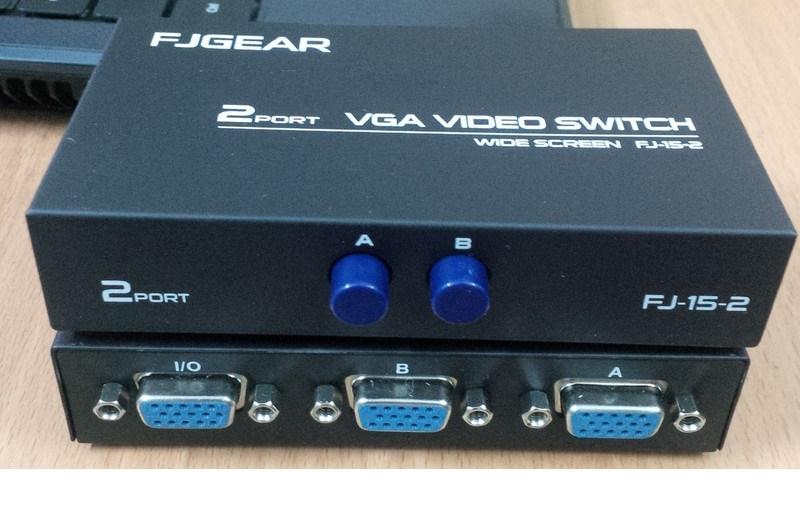 Bộ chia VGA Video Switch (2 CPU ra 1 Màn hình) - Bộ gộp VGA 2 vào 1 ra