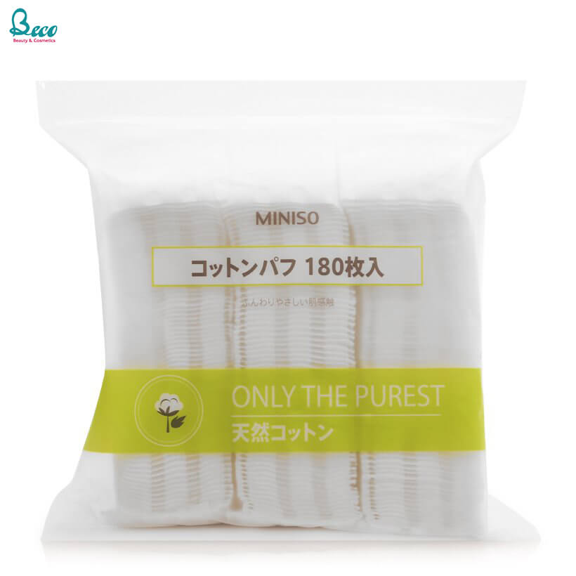 Bông tẩy trang miniso túi zip 180 miếng
